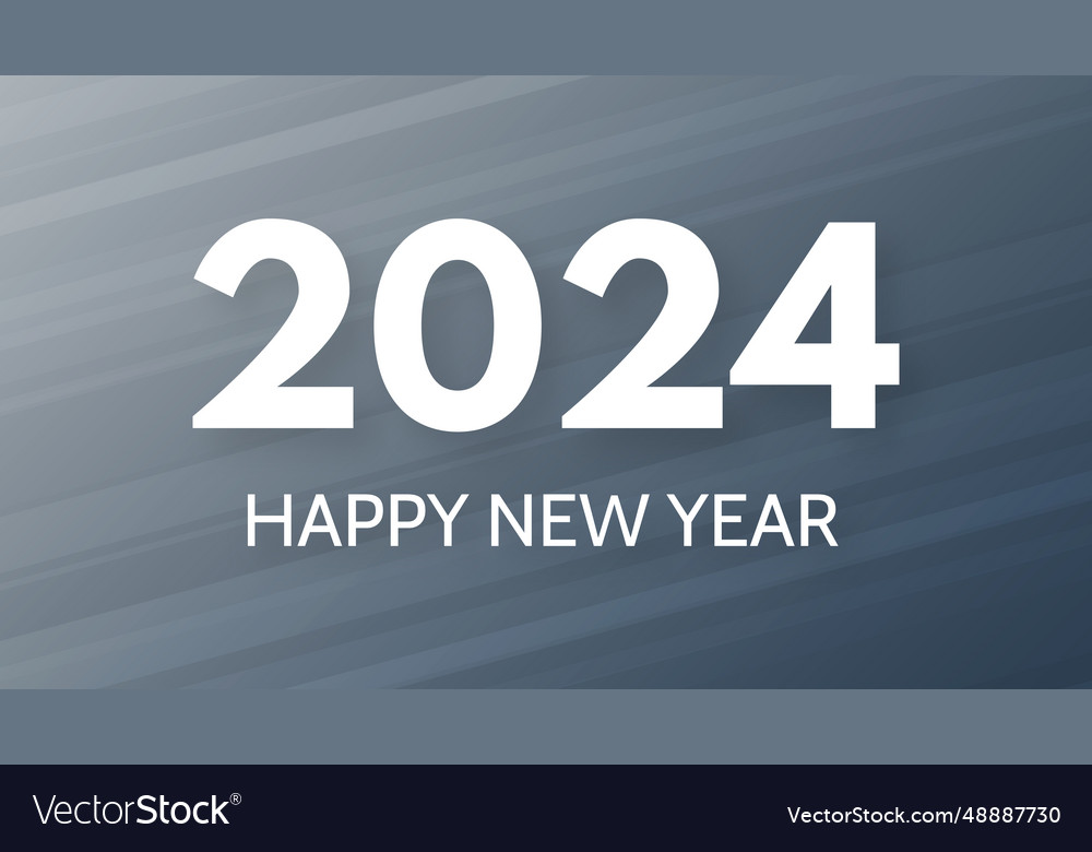 2024 happy new year on colorful background Vector Image