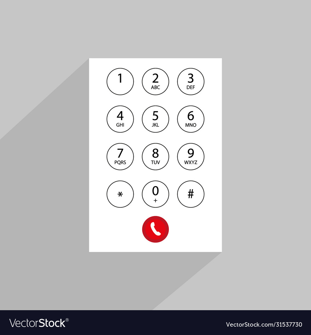 Abstract flat user interface keypad vector image Abstract flat user interface keypad