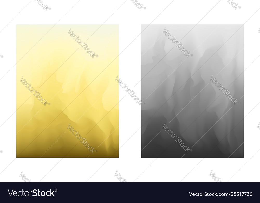 Abstract gradient yellow and gray backgrounds