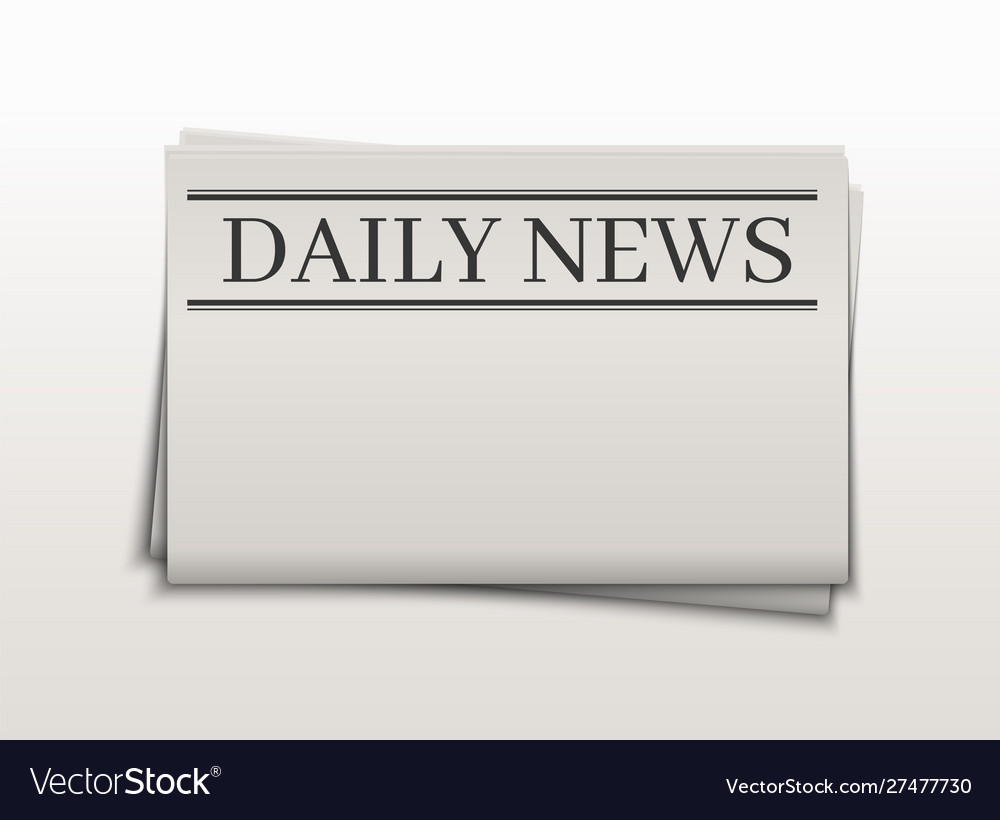 Blank Newspaper Template Daily News Folded Paper Vector Image