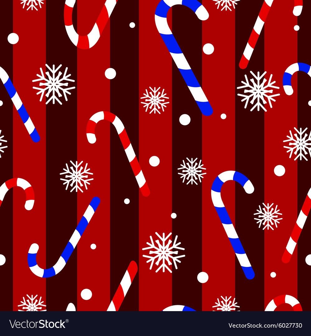 Cute christmas seamless pattern with candy canes