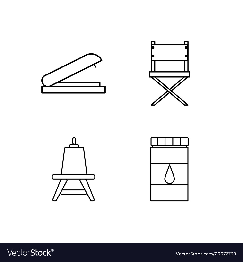 Design and studio simple linear icon setsimple