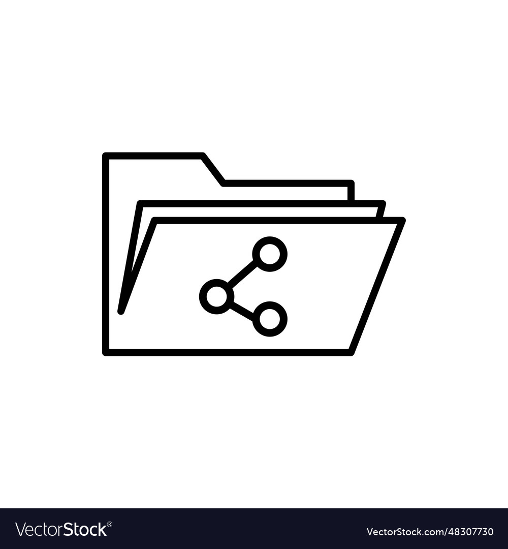 Document icon isolated on white background folder vector image Document icon isolated on white background folder