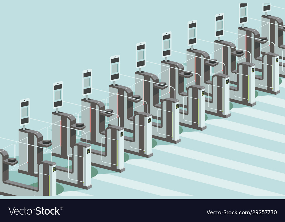 Electronic access control system vector image Electronic access control system
