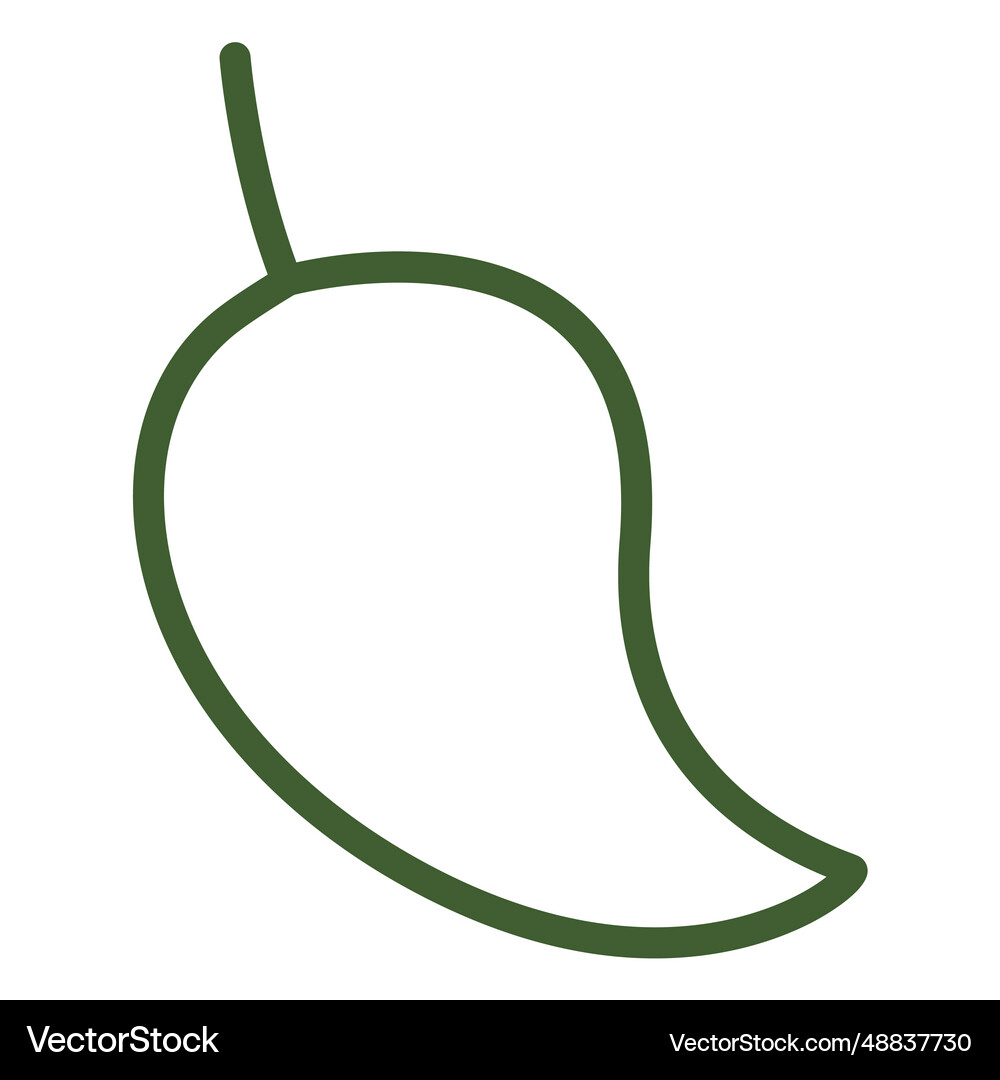 Flat mango fruit icon Royalty Free Vector Image