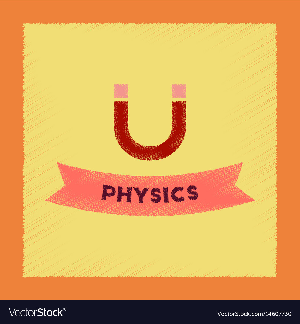 Flat shading style icon physics lesson
