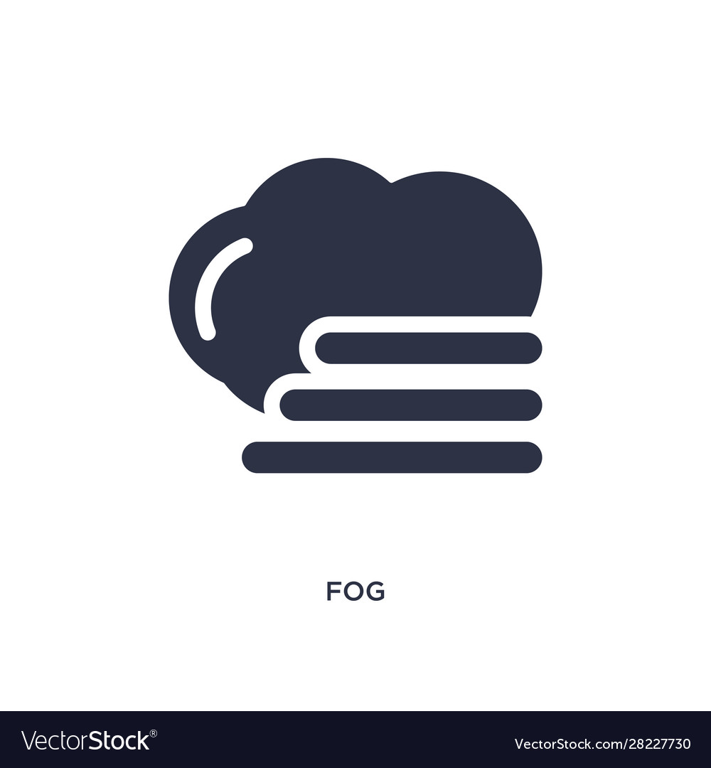 Fog icon on white background simple element from vector image Fog icon on white background simple element from