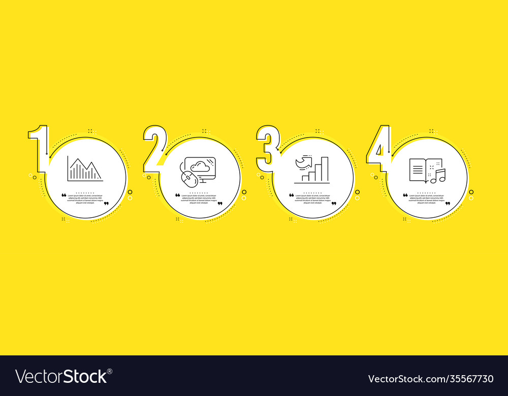Growth chart investment graph and cloud computing vector image Growth chart investment graph and cloud computing
