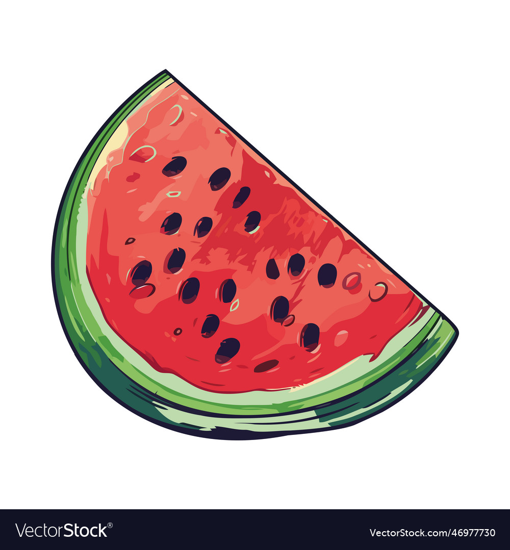 Juicy Watermelon Slice Perfect Summer Refreshment Vector Image