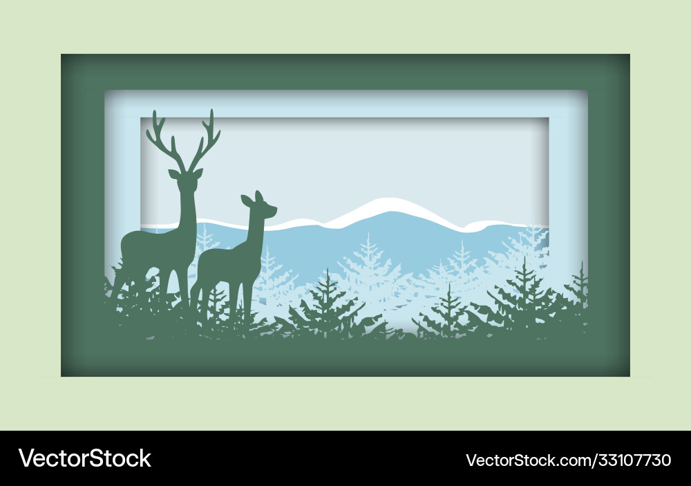 Landscape with forest Royalty Free Vector Image