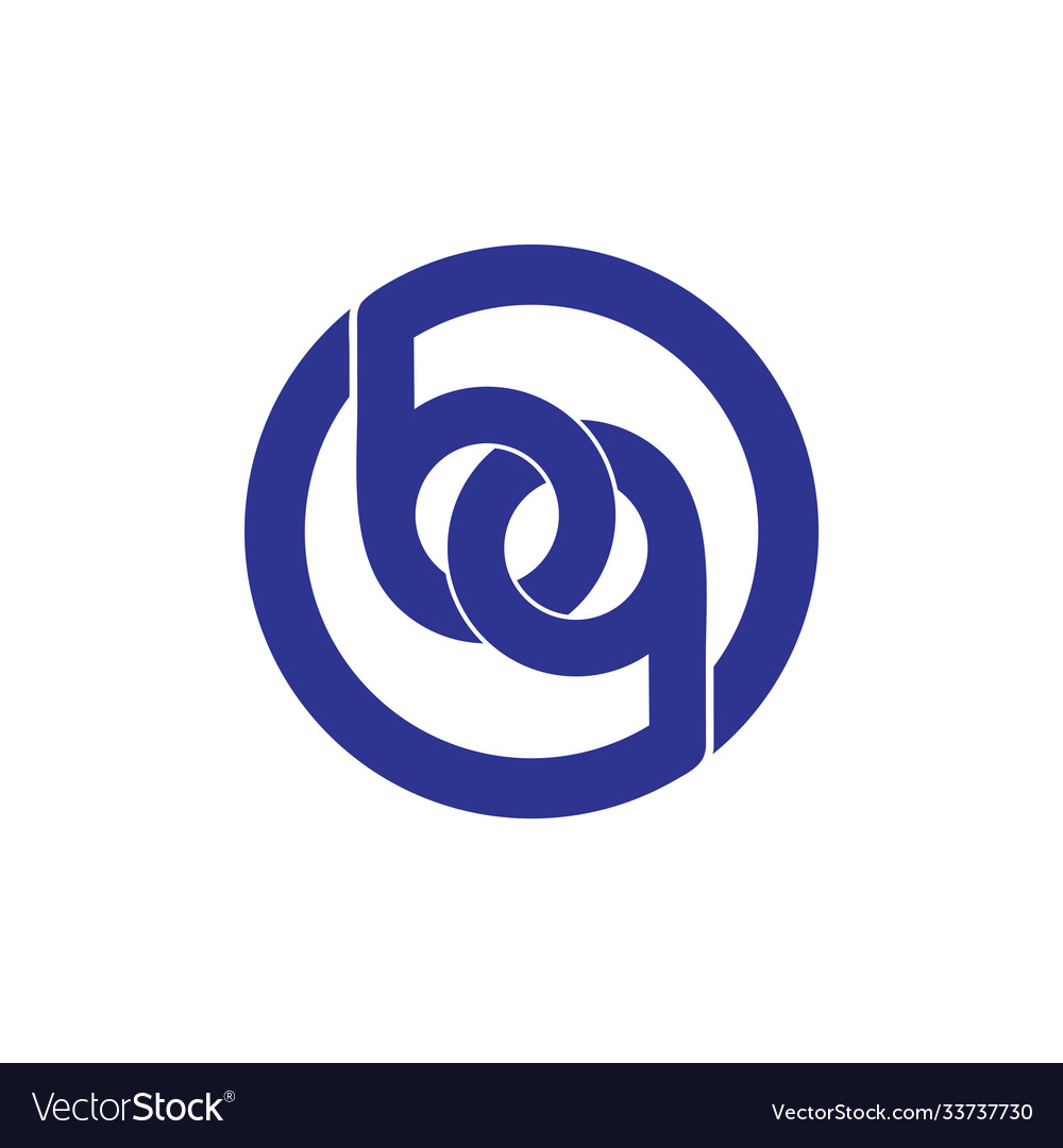 Letter bq link chain overlap logo