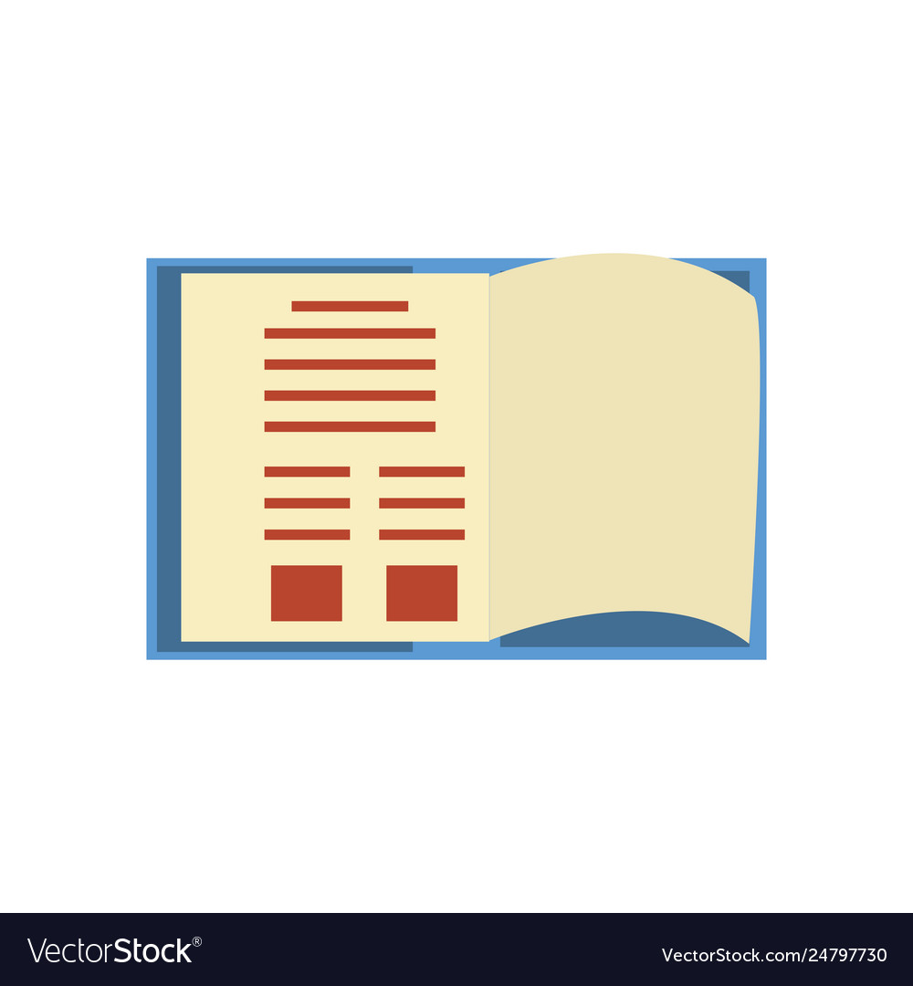 Notebook school open isolated icon