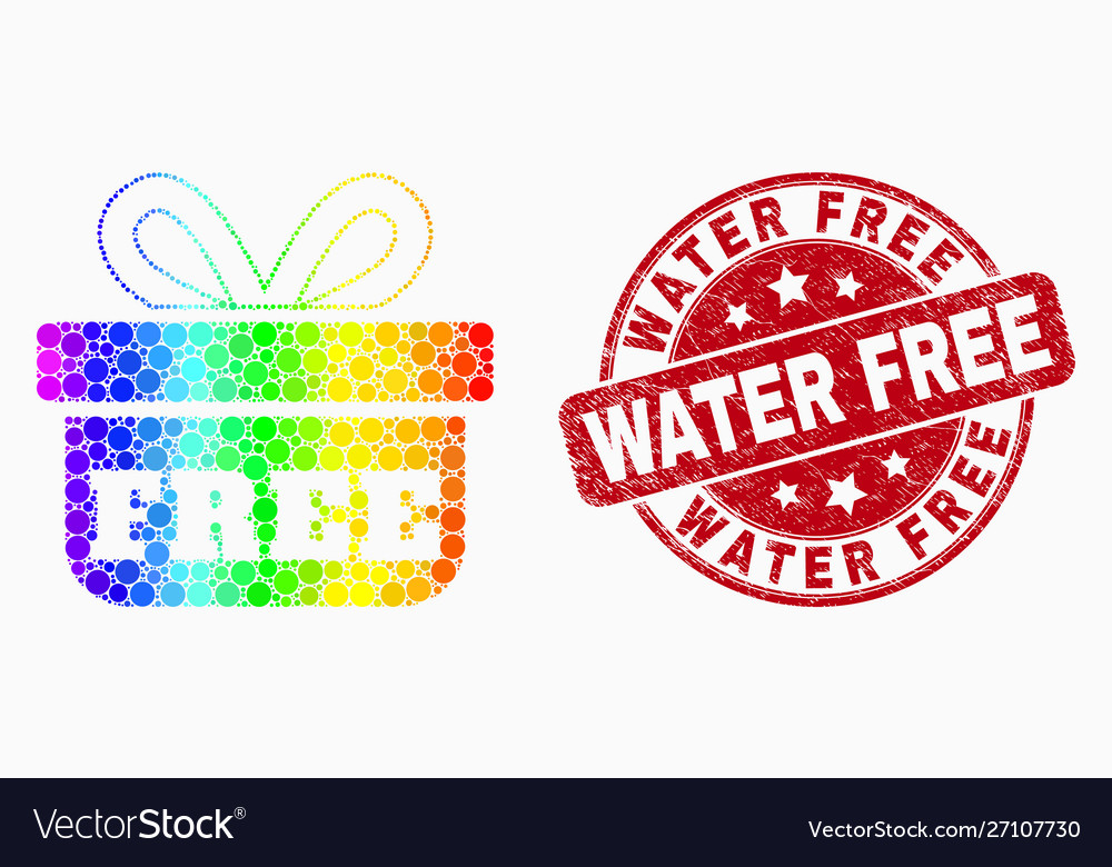 Rainbow colored dot free gift icon