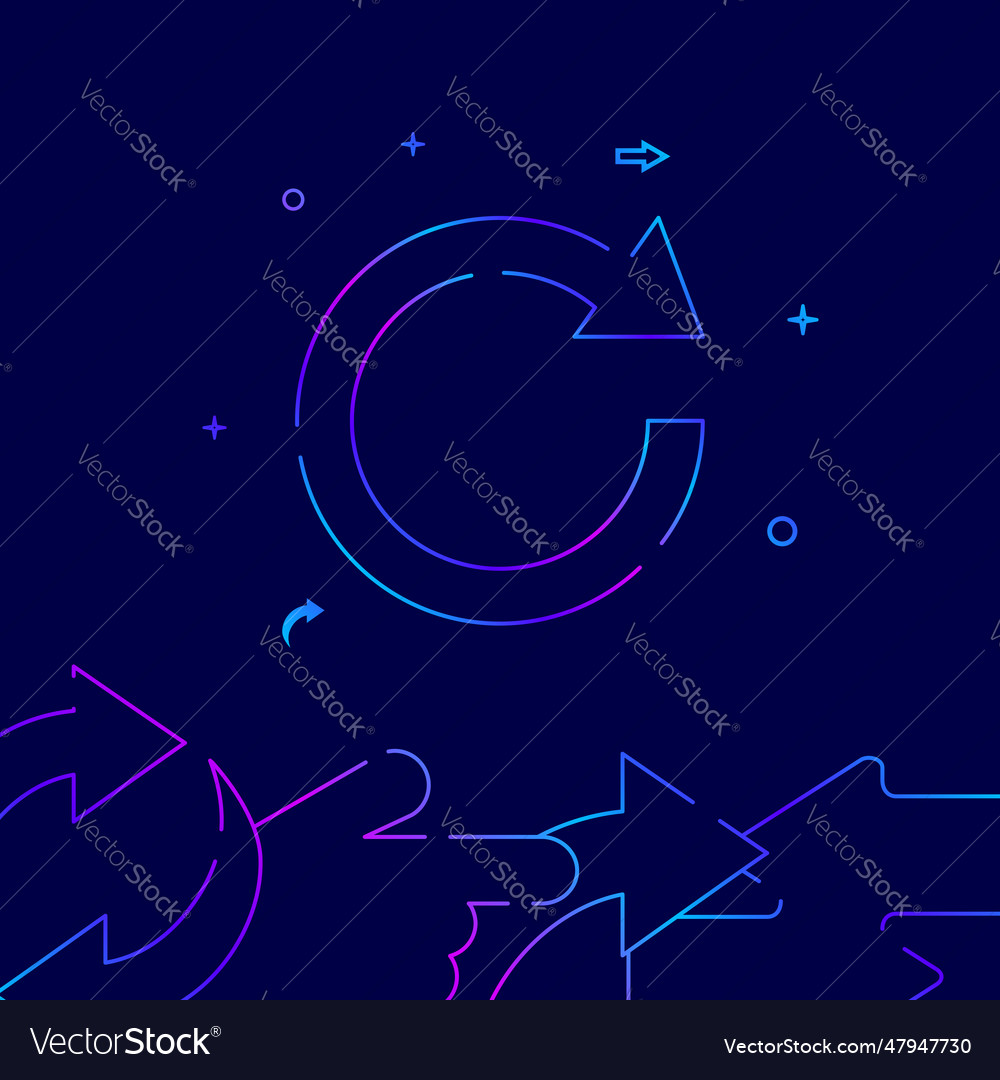 Refresh update arrow gradient line icon