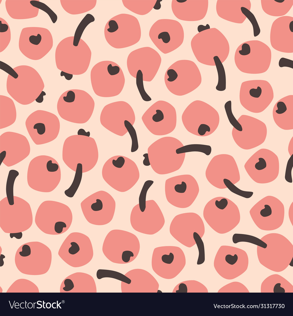 Seamless pattern with abstract berries vector image Seamless pattern with abstract berries
