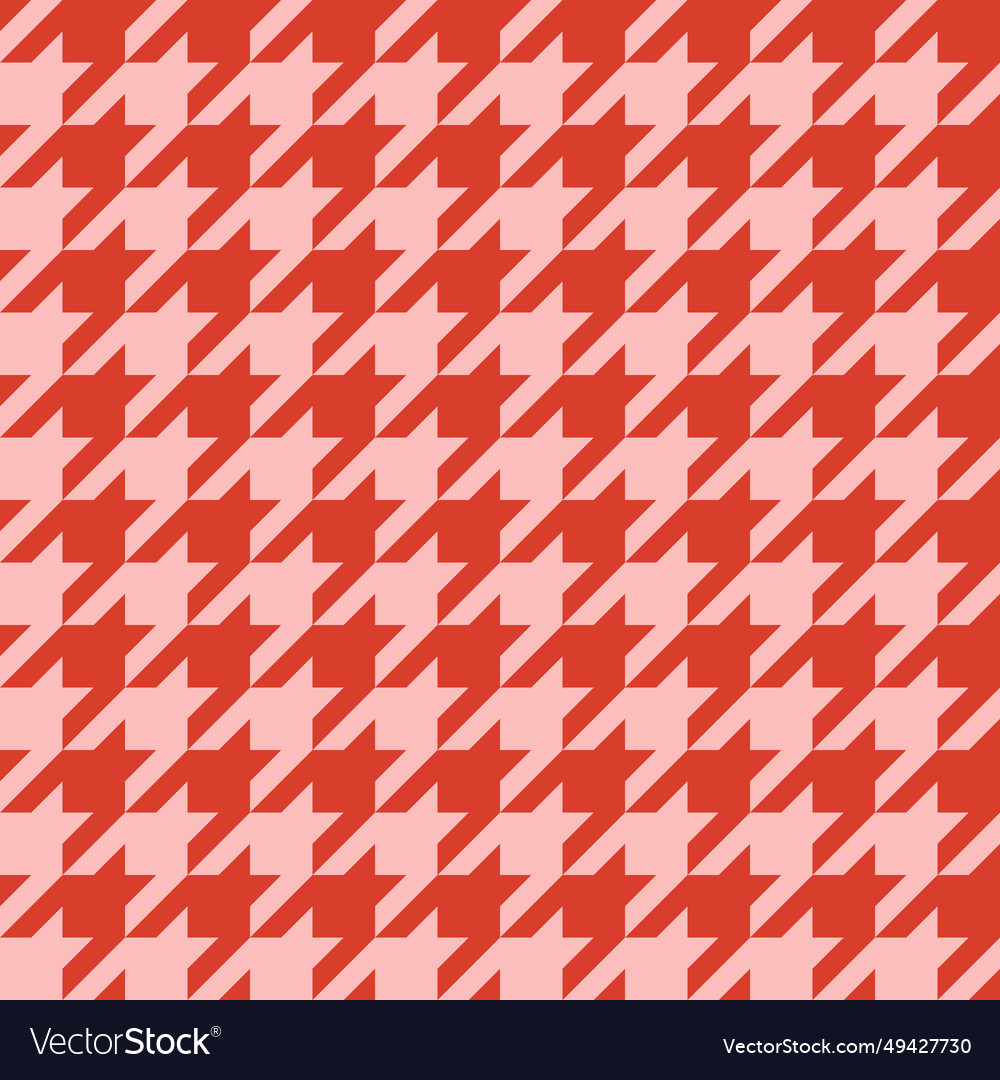 Seamless red houndstooth pattern