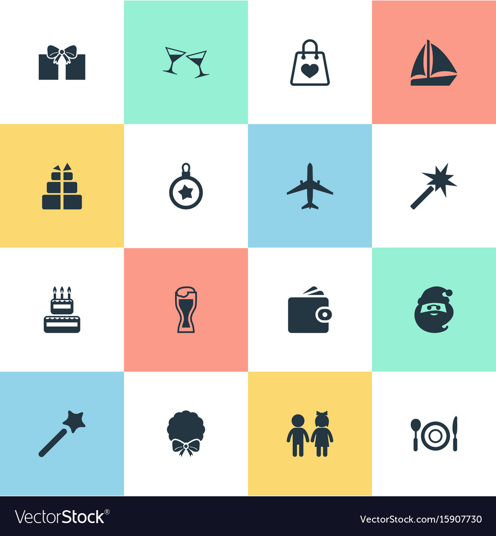 Set of simple icons element
