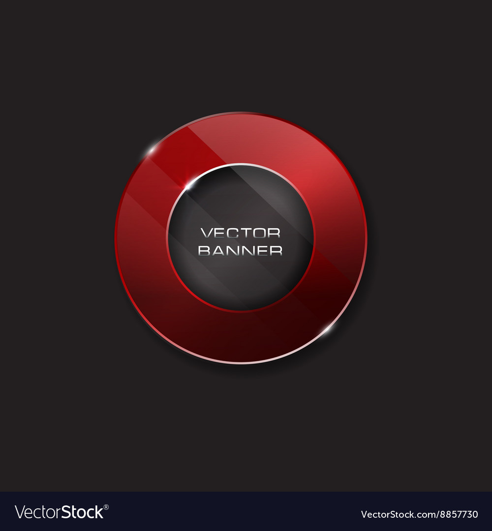 Shiny button with metallic elements design