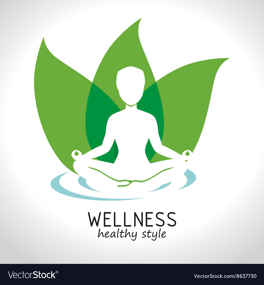 Wellness healthy style design Royalty Free Vector Image