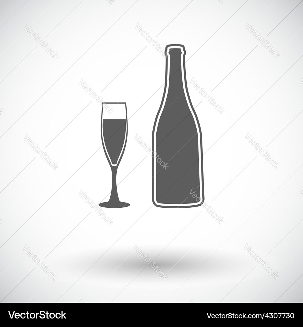 Wine flat icon Royalty Free Vector Image - VectorStock