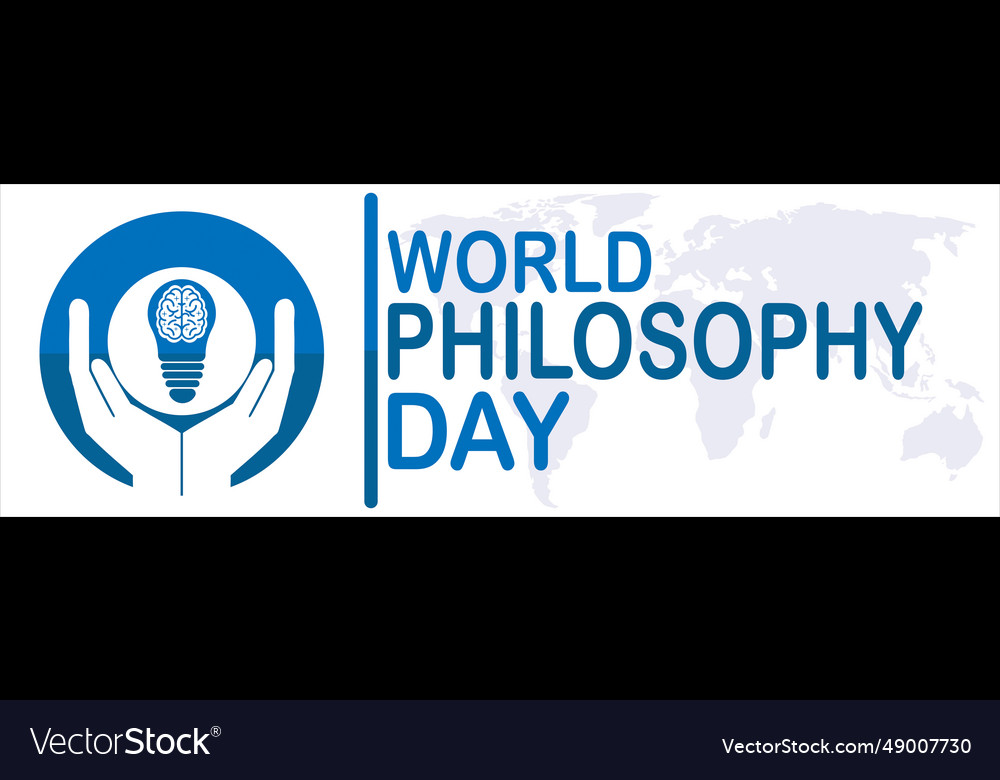 World philosophy day Royalty Free Vector Image