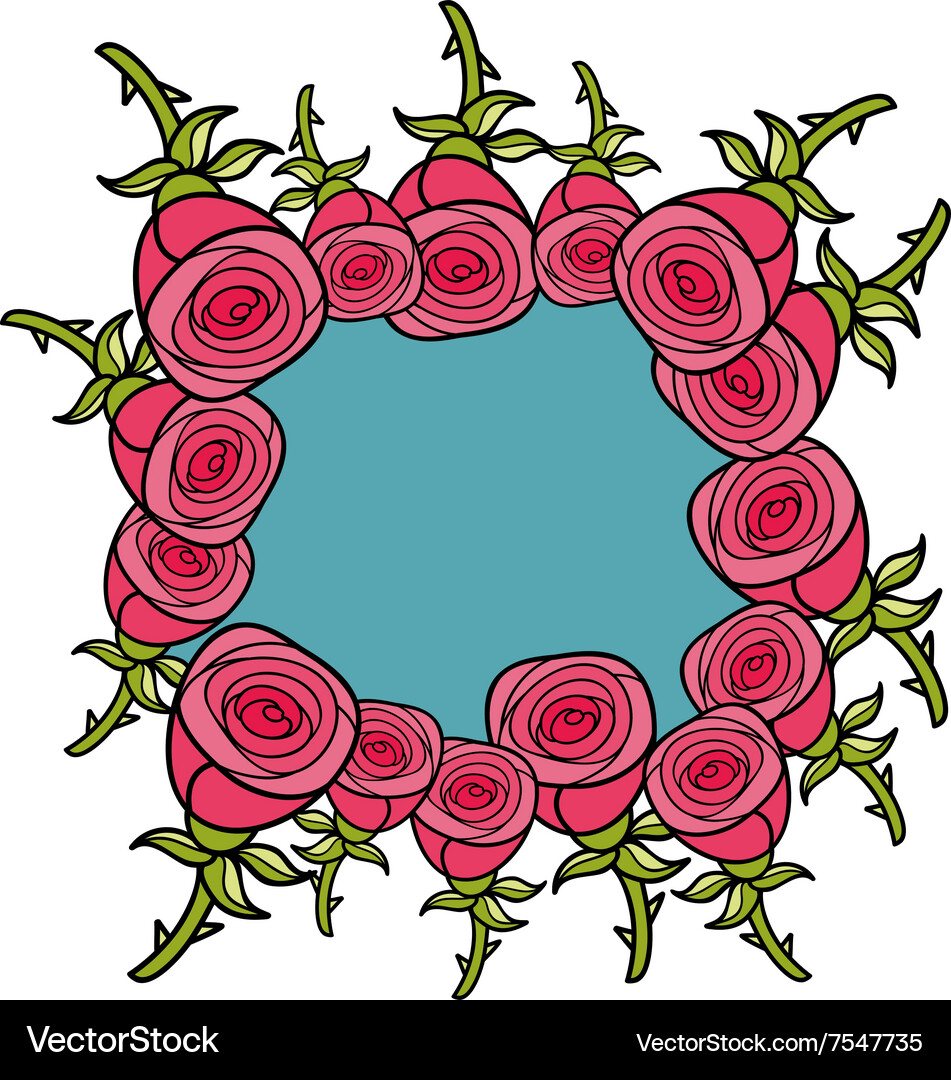 Banner Of Red Roses Royalty Free Vector Image Vectorstock