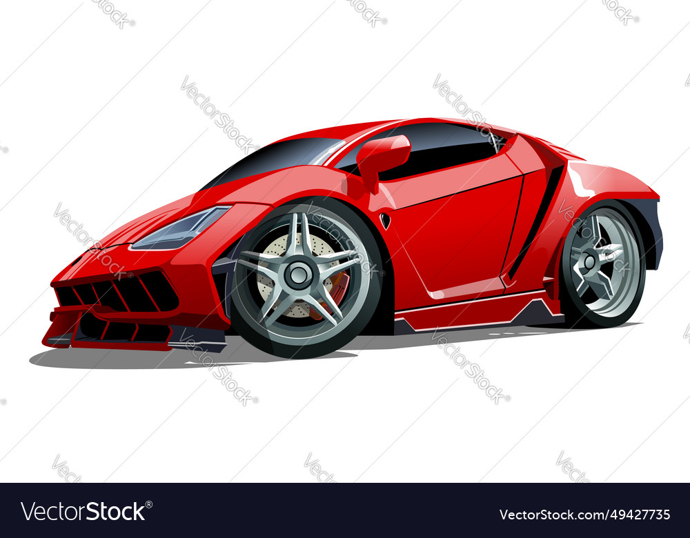 Cartoon muscle sport car Royalty Free Vector Image