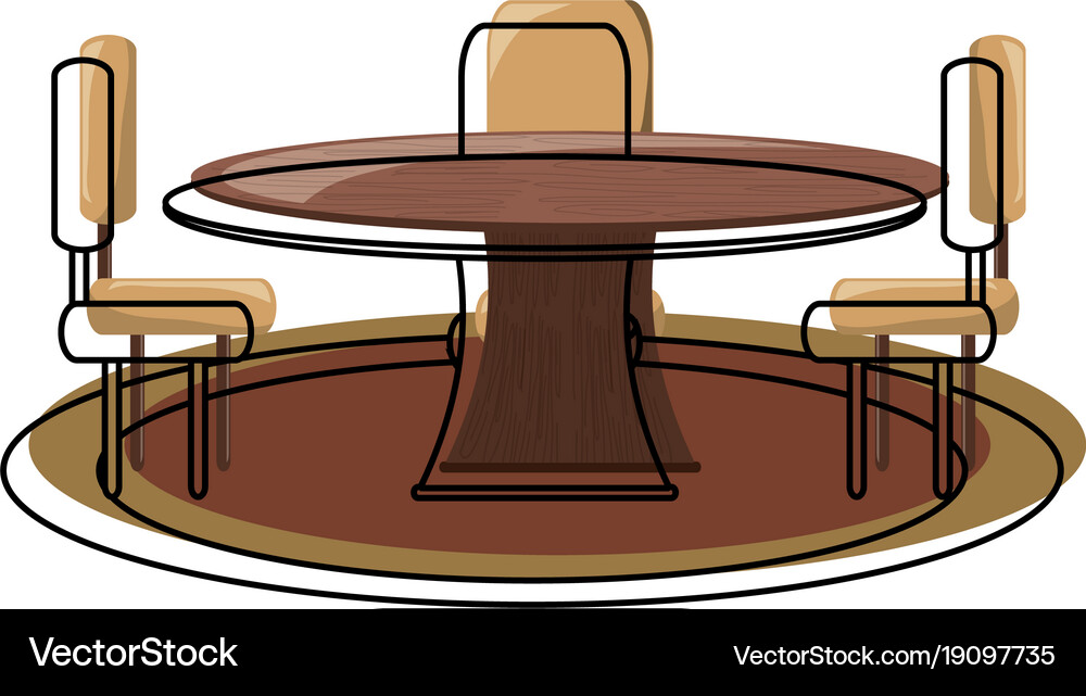 Dining table icon image Royalty Free Vector Image