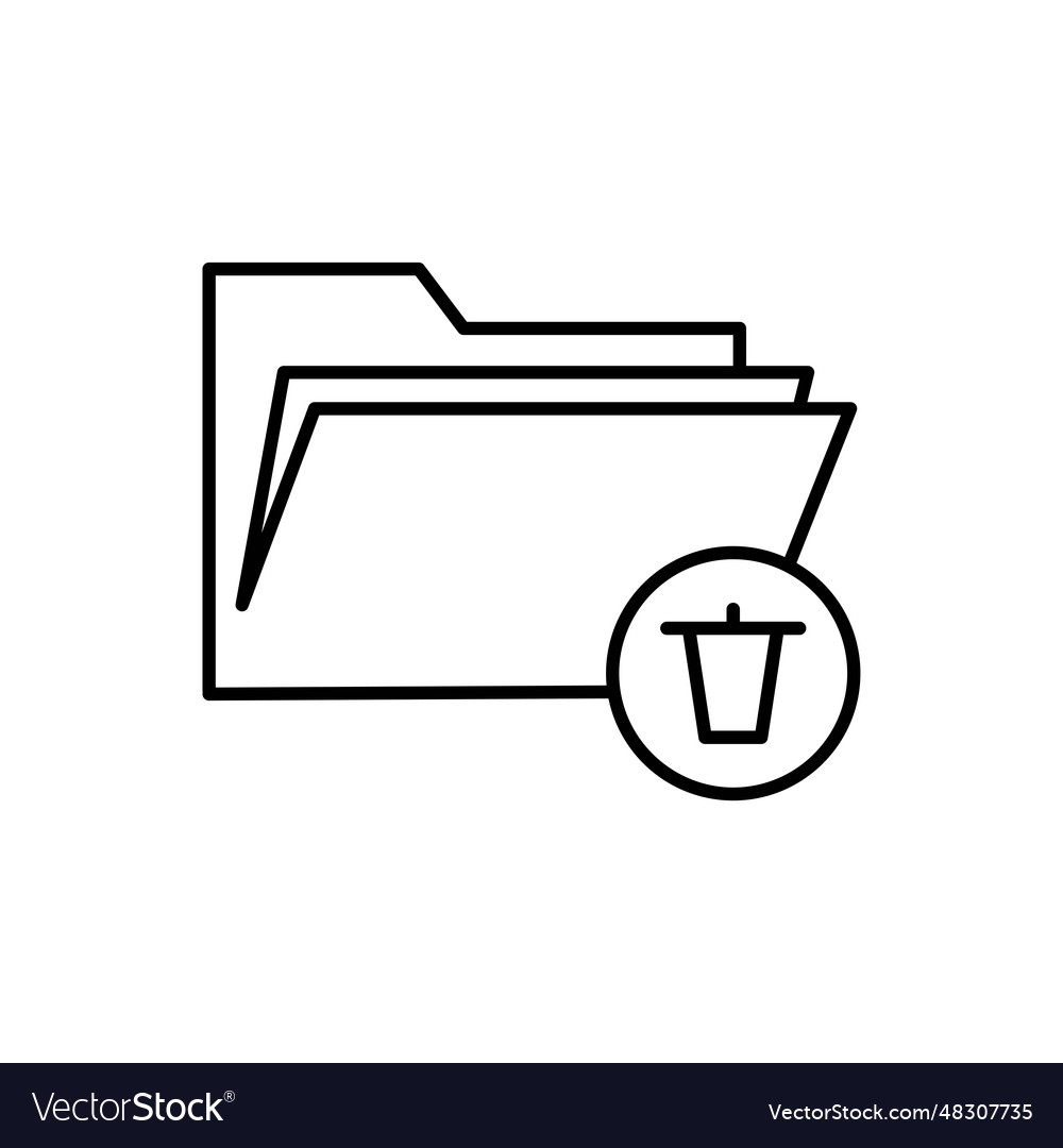 Document icon isolated on white background folder vector image Document icon isolated on white background folder