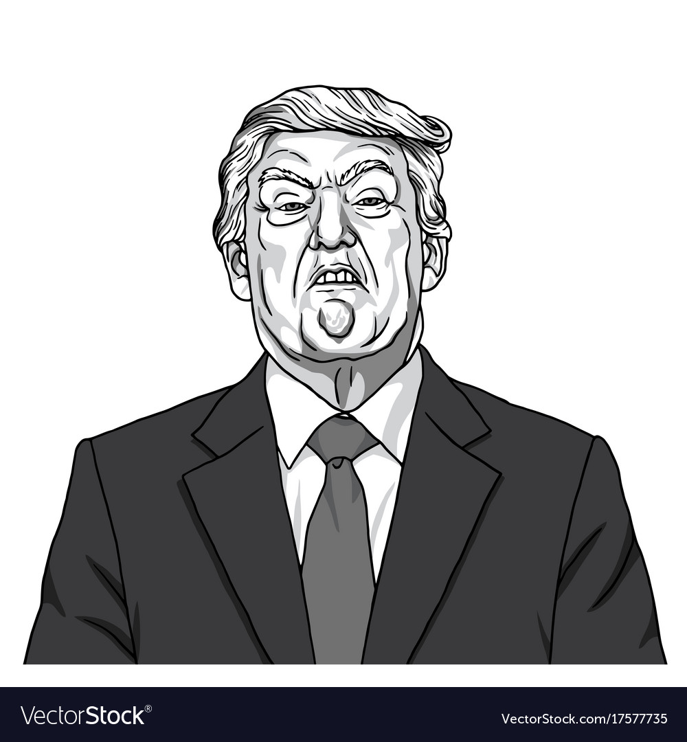 How To Draw Donald Trump Caricature