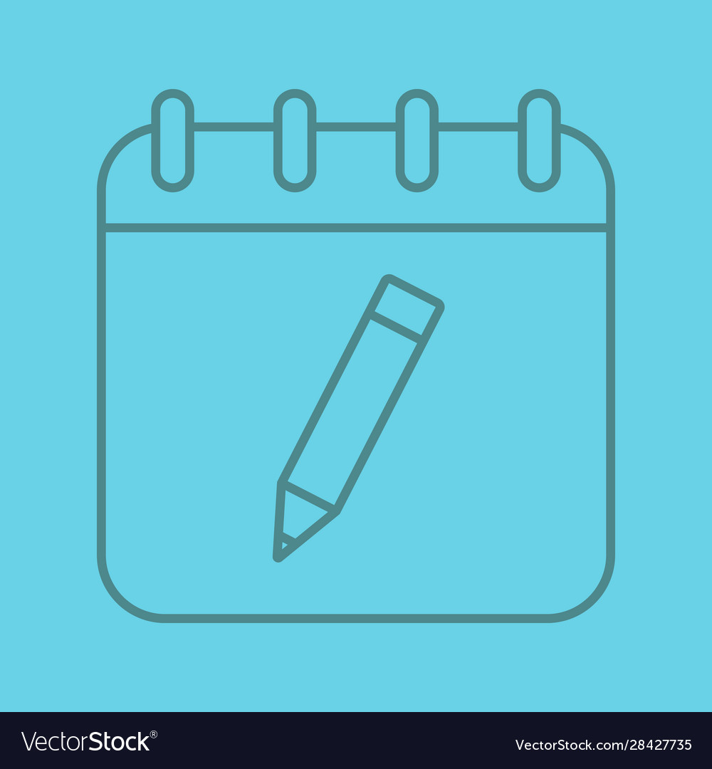 Edit calendar linear icon