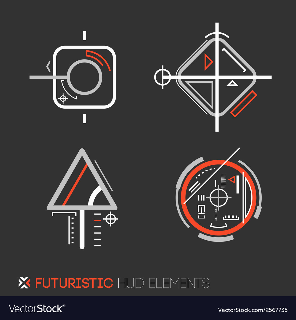 Futuristic HUD Interface Elements