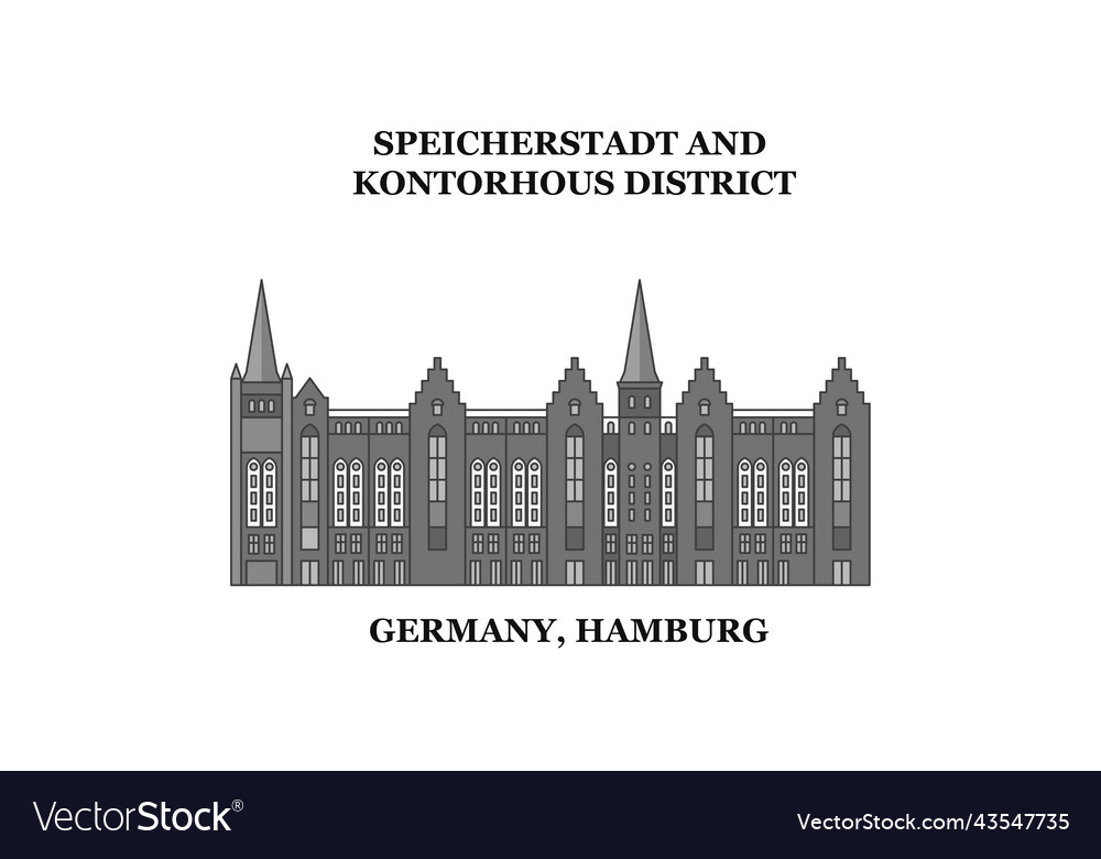 Deutschland hamburg city skyline isoliert vector image Deutschland hamburg city skyline isoliert