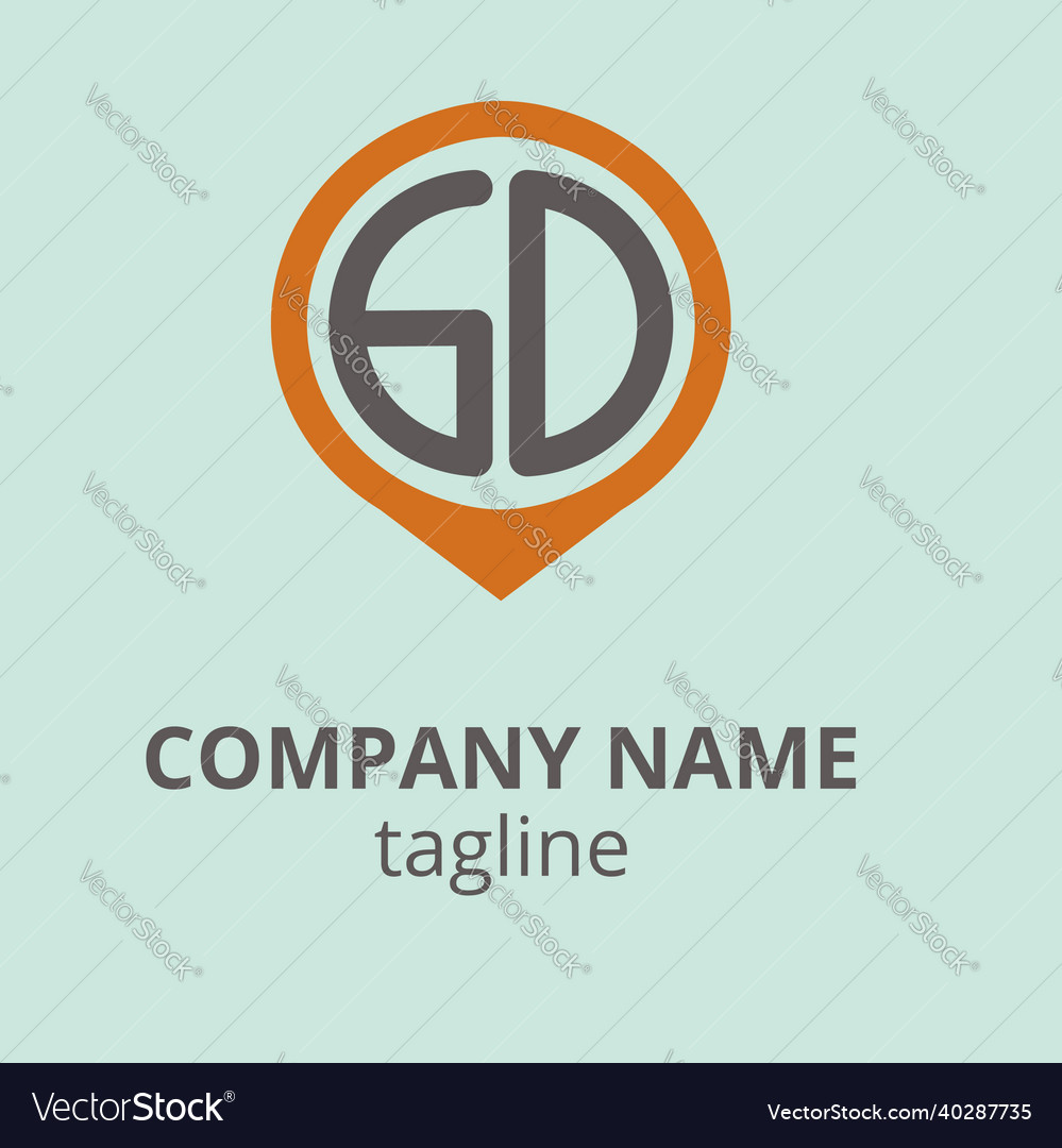 Go logo template flat design