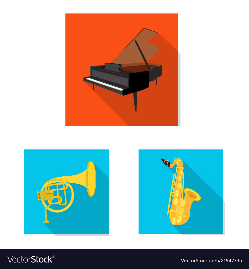 Isolated object of music and tune sign set vector image Isolated object of music and tune sign set