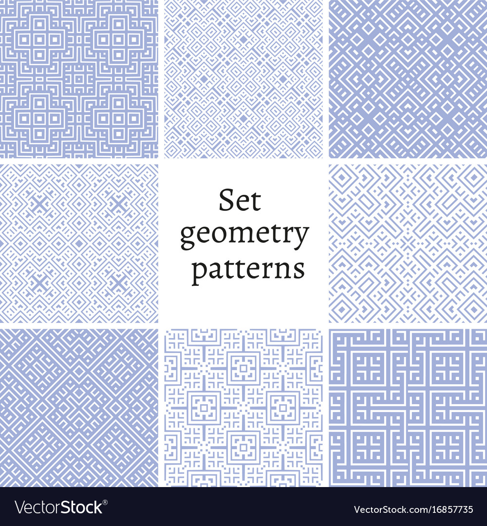 Set of ornamental patterns for backgrounds