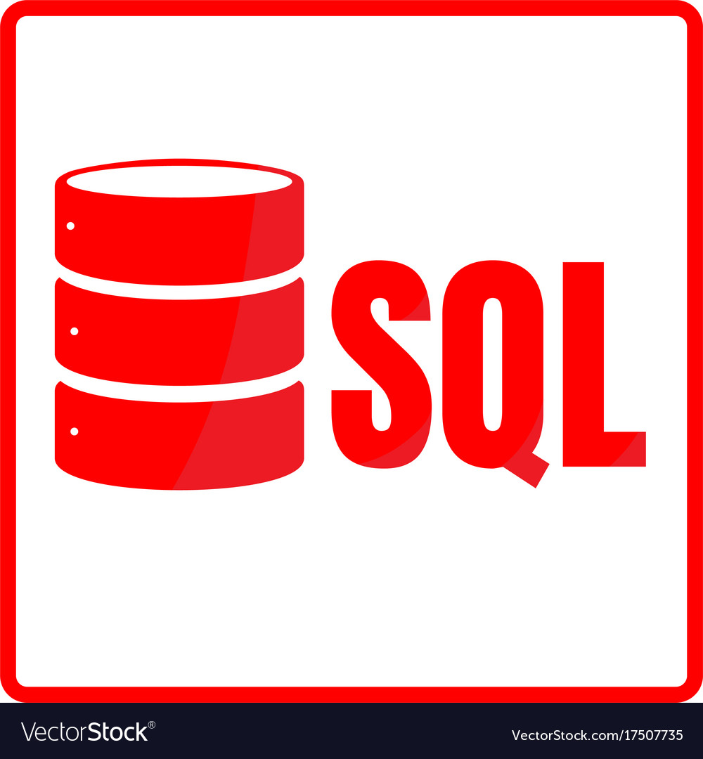 Sql database icon logo design ui or ux app