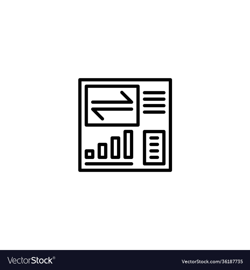Transaction manager dashboard icon with line style
