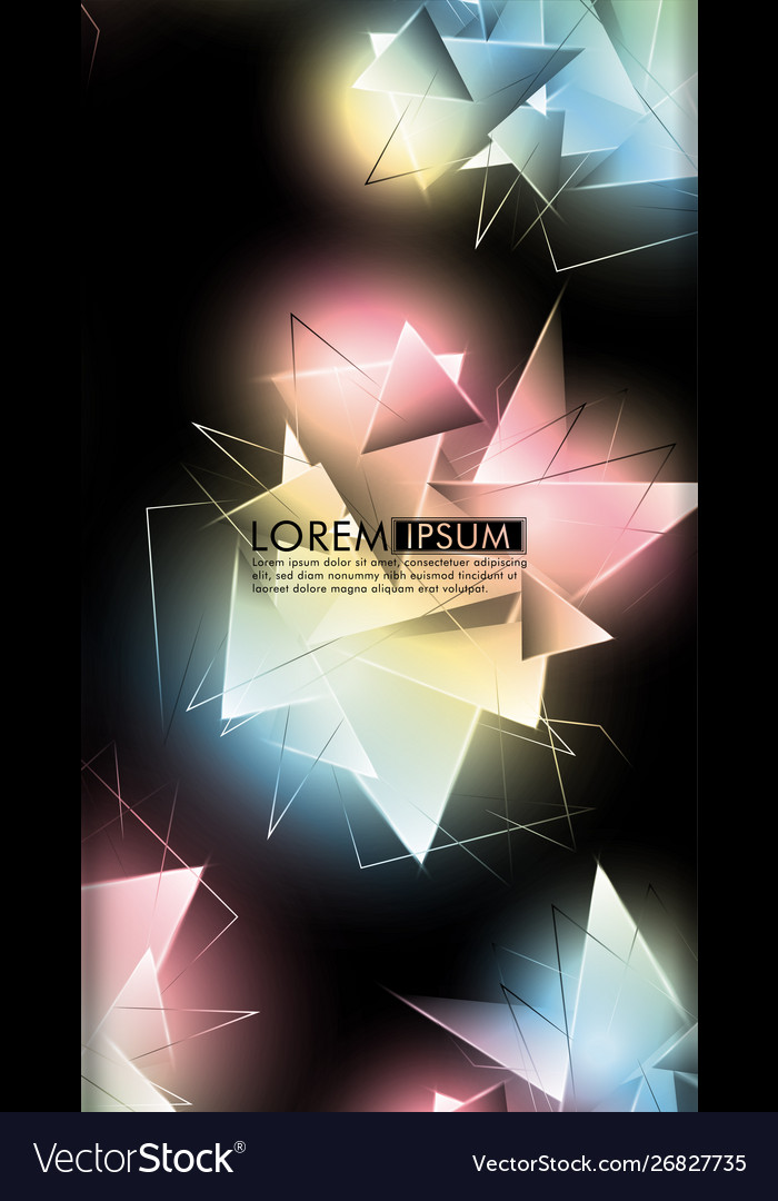 Vertical triangle background abstract composition vector image Vertical triangle background abstract composition