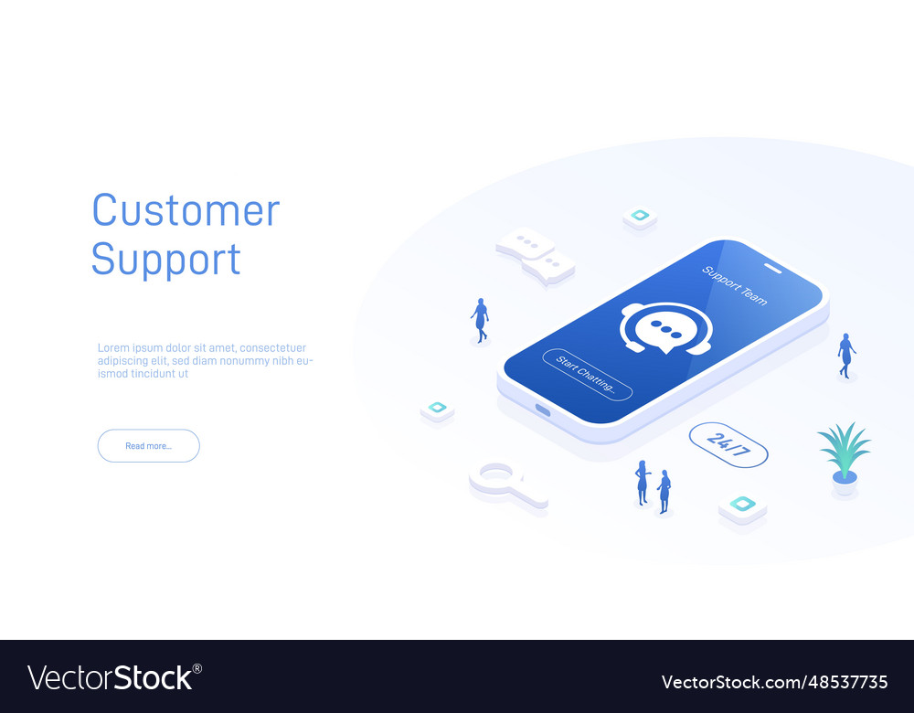 Web page design templates for 24-7 call center vector image Web page design templates for 24-7 call center