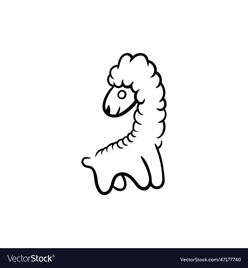 Alpaca animal modern creative logo