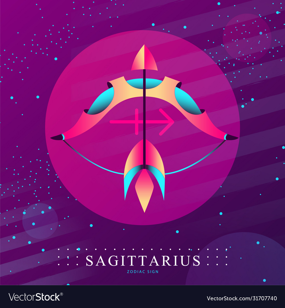 Card With Astrology Sagittarius Sign Royalty Free Vector 2933