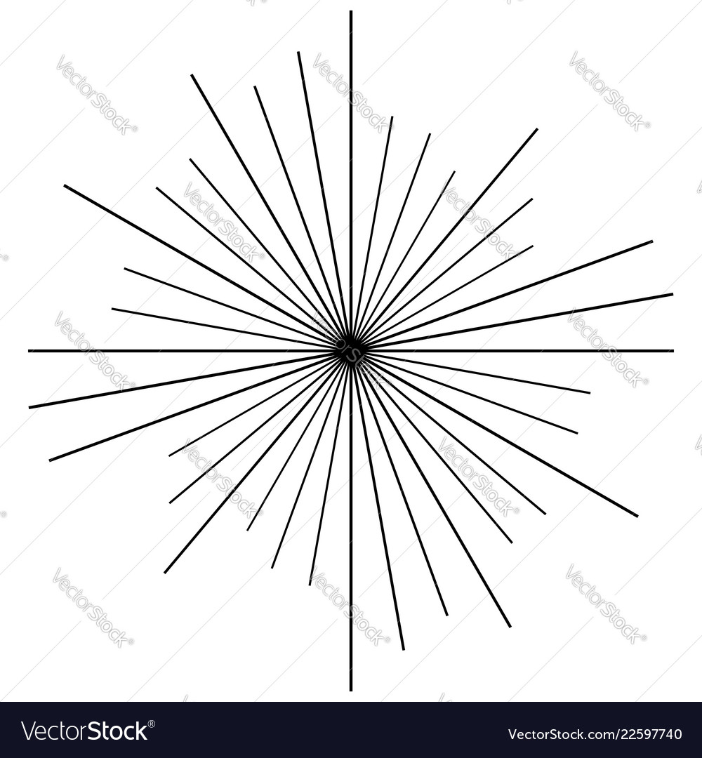Circular radial radiating lines element abstract Vector Image Circular radial radiating lines element abstract