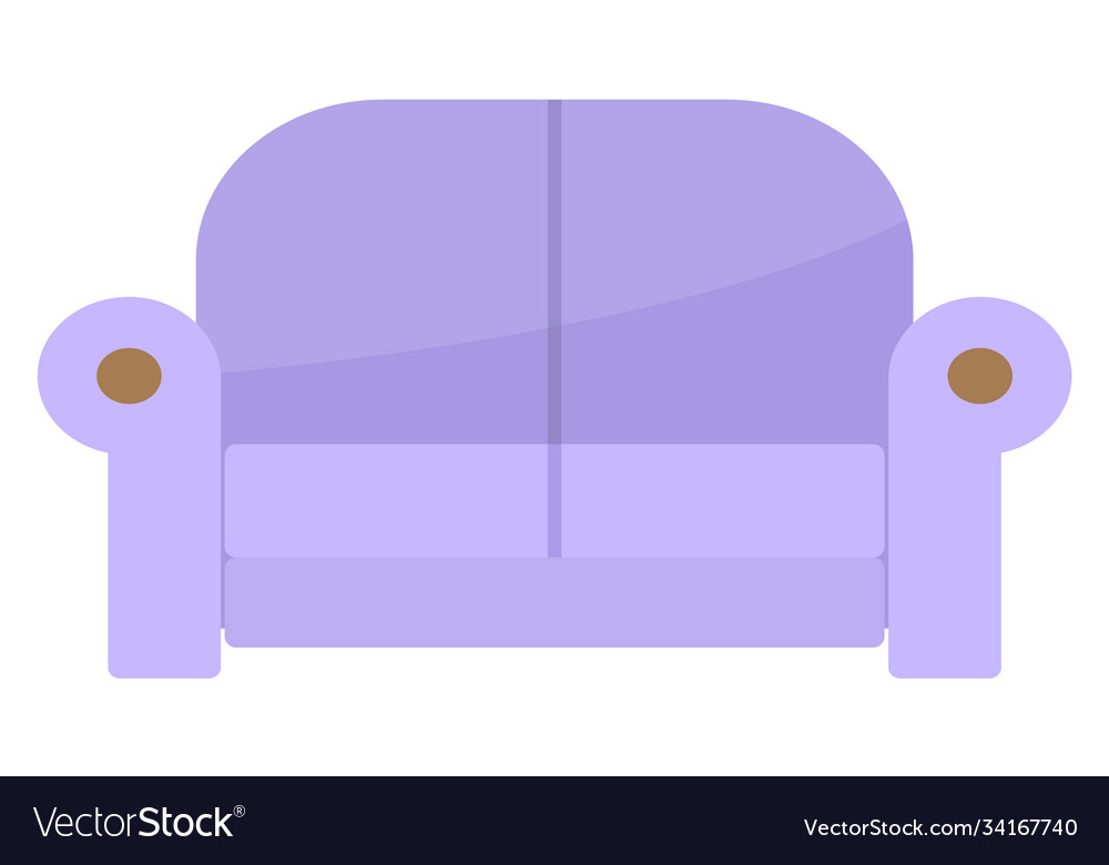 Comfortable sofa on white background isolated