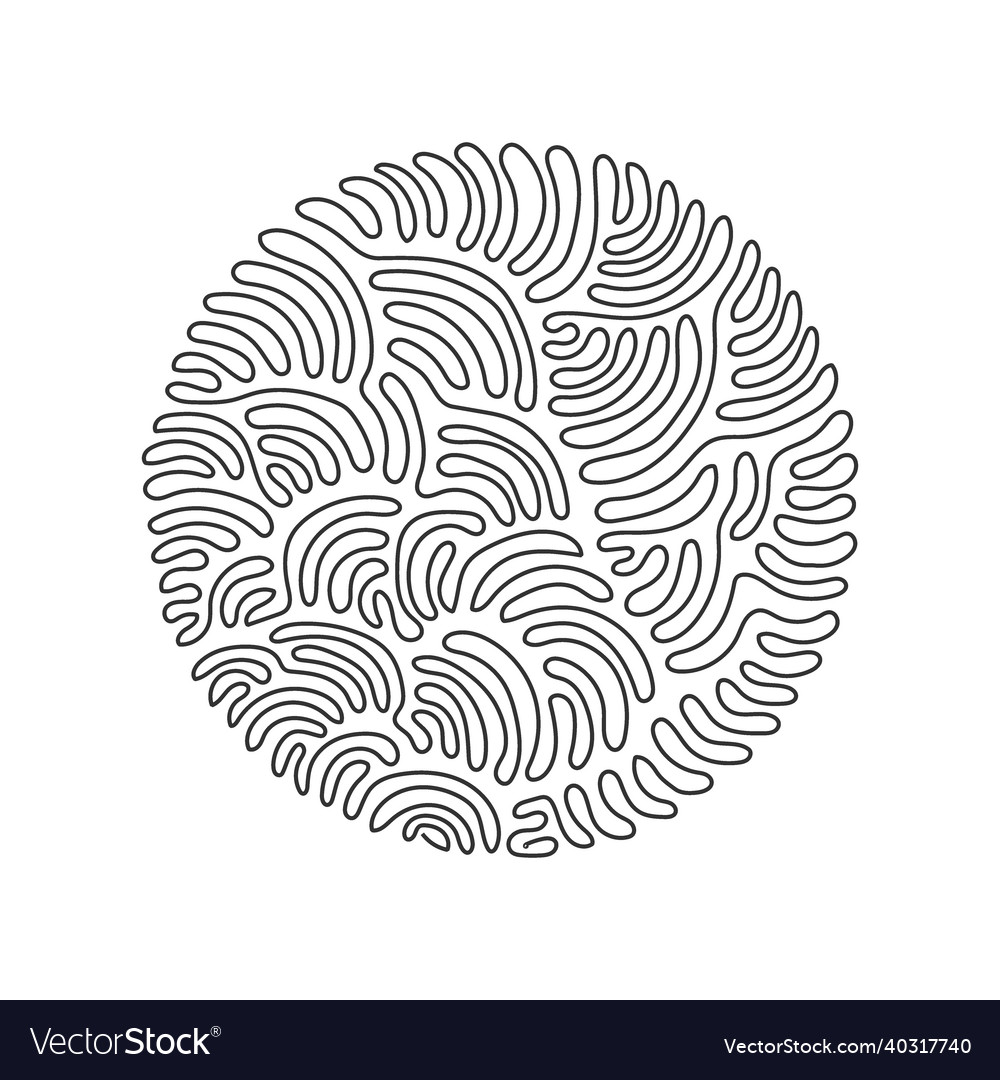 Continuous Circle Line Art