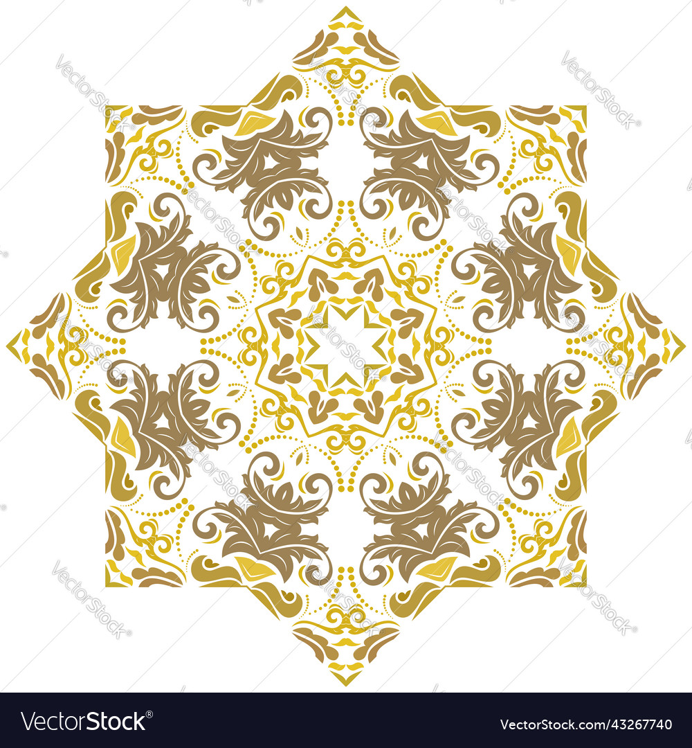 Damask background with arabesques Royalty Free Vector Image