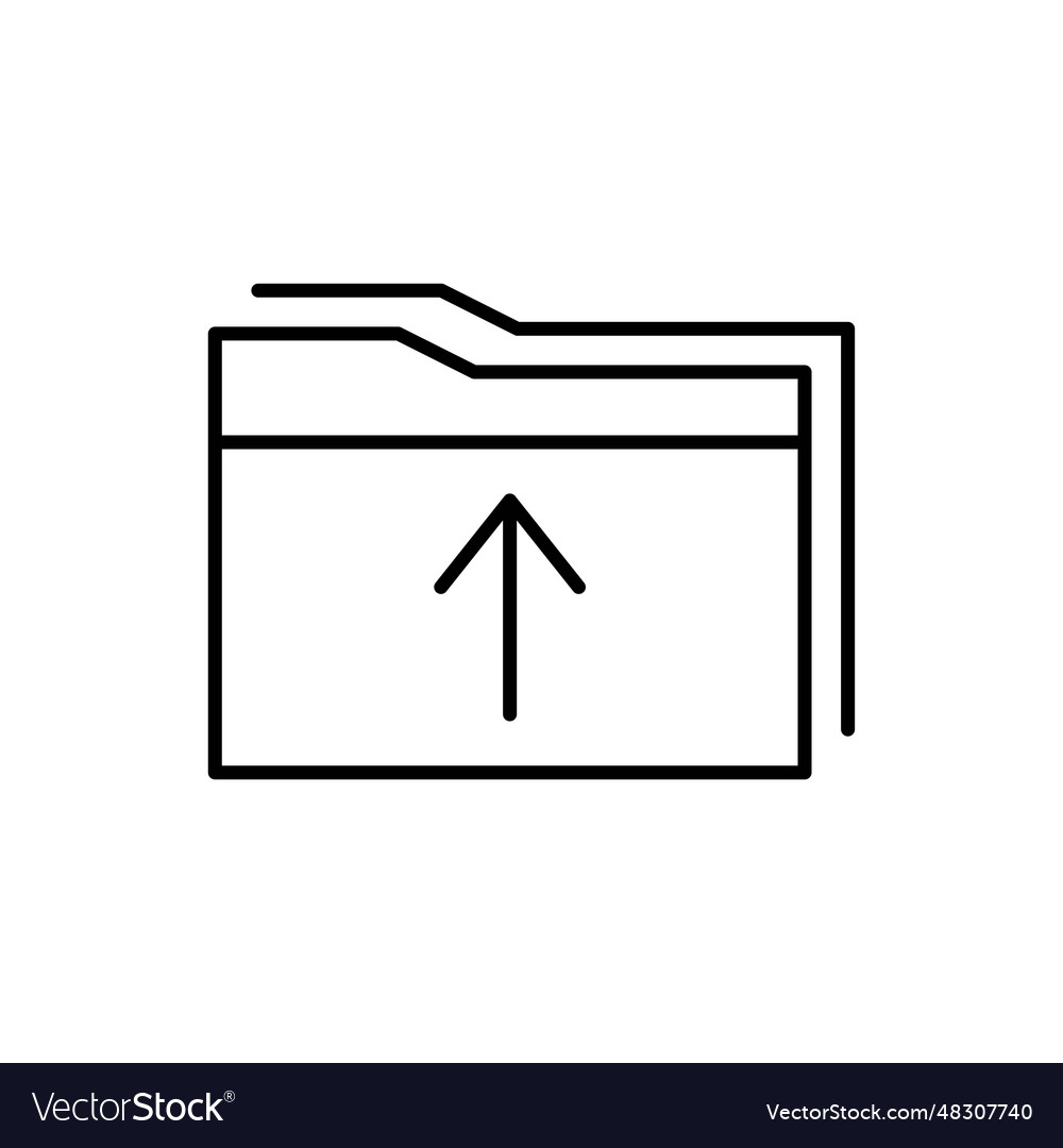 Document icon isolated on white background folder vector image Document icon isolated on white background folder