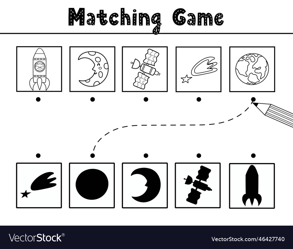 Find the correct shadow matching game with cute
