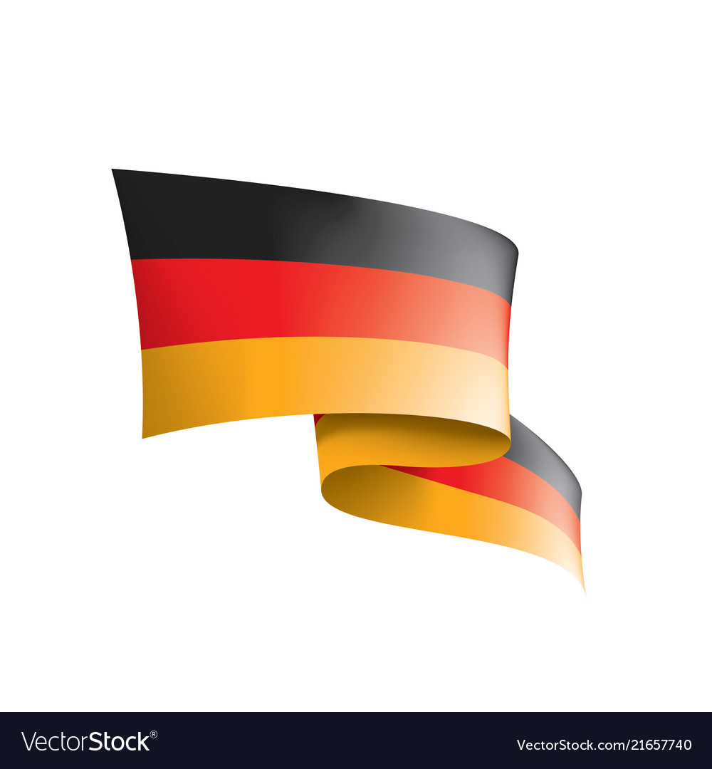 Germany flag on a white Royalty Free Vector Image