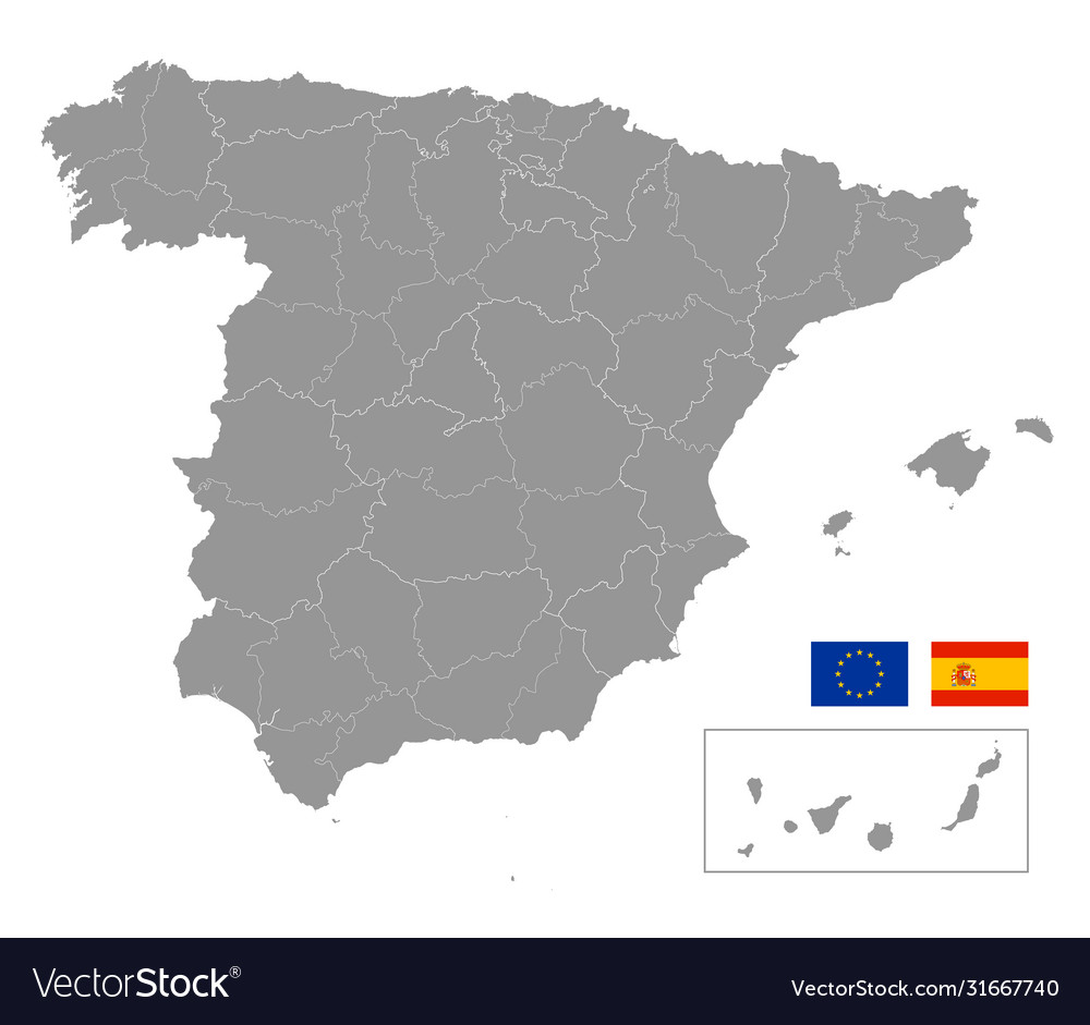 Карта испании силуэт